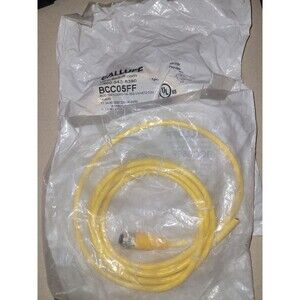 1PC BALLUFF INC. BCC05FF Cordset, M12 Female to Cut-end, Yellow, 4 cond., 2m, P
